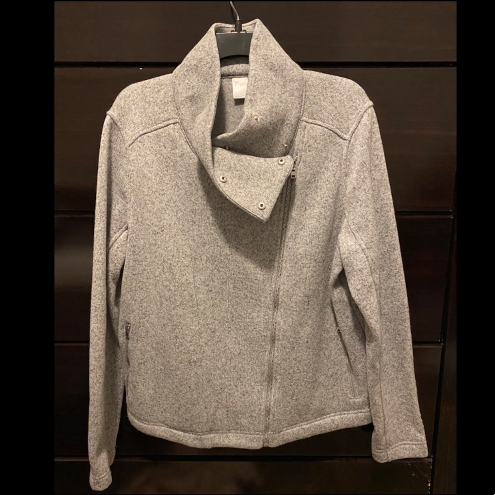 OLDNAVY ACTIVE🤍GREY COLLARED ZIP UP